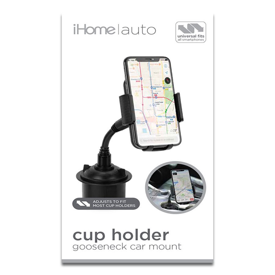 slide 1 of 1, iHome Auto Cup Holder Mount - Black, 1 ct