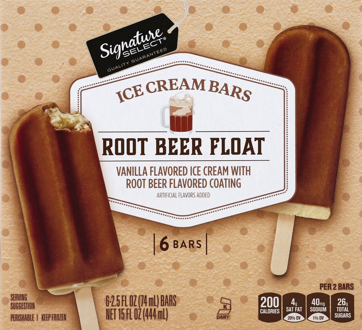 slide 2 of 4, Lucerne Dairy Farms Ice Cream Bars Root Beer Float Light, 6 ct; 2.5 fl oz