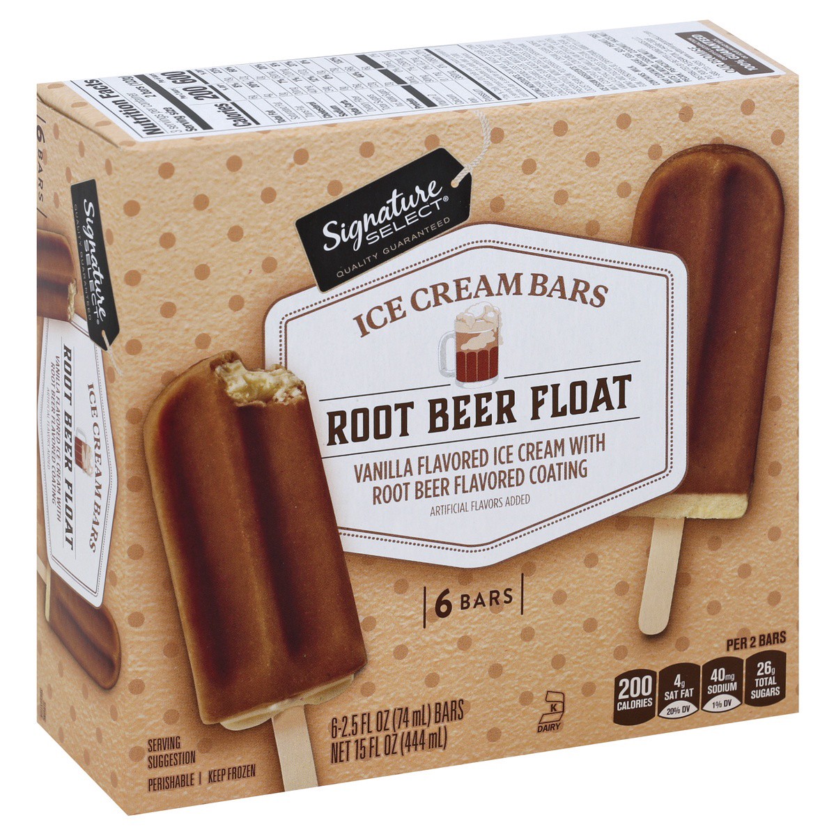 slide 1 of 4, Lucerne Dairy Farms Ice Cream Bars Root Beer Float Light, 6 ct; 2.5 fl oz