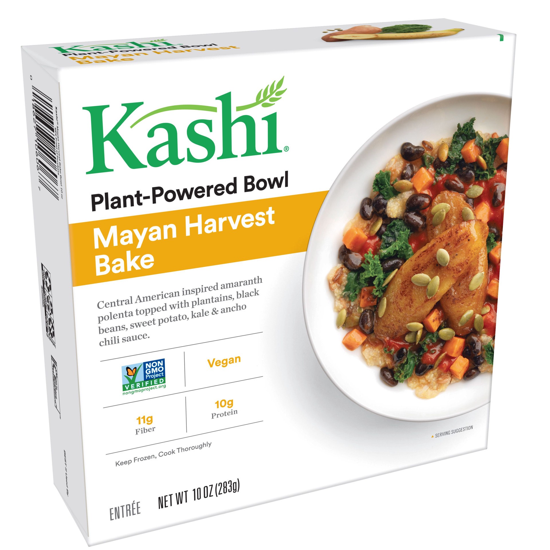 slide 1 of 10, Kashi Plant-Based Protein Bowl, Mayan Harvest Bake, 10 Oz, Box, Frozen, 10 oz