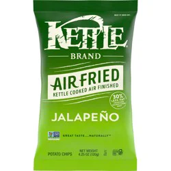 Kettle Brand Potato Chips, Air Fried Jalapeño Kettle Chips, 4.25 oz Bag