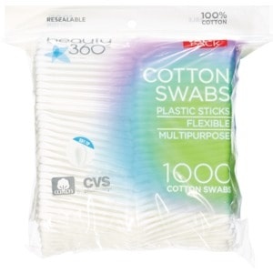 slide 1 of 1, Beauty 360 Cotton Swabs, 1000 ct