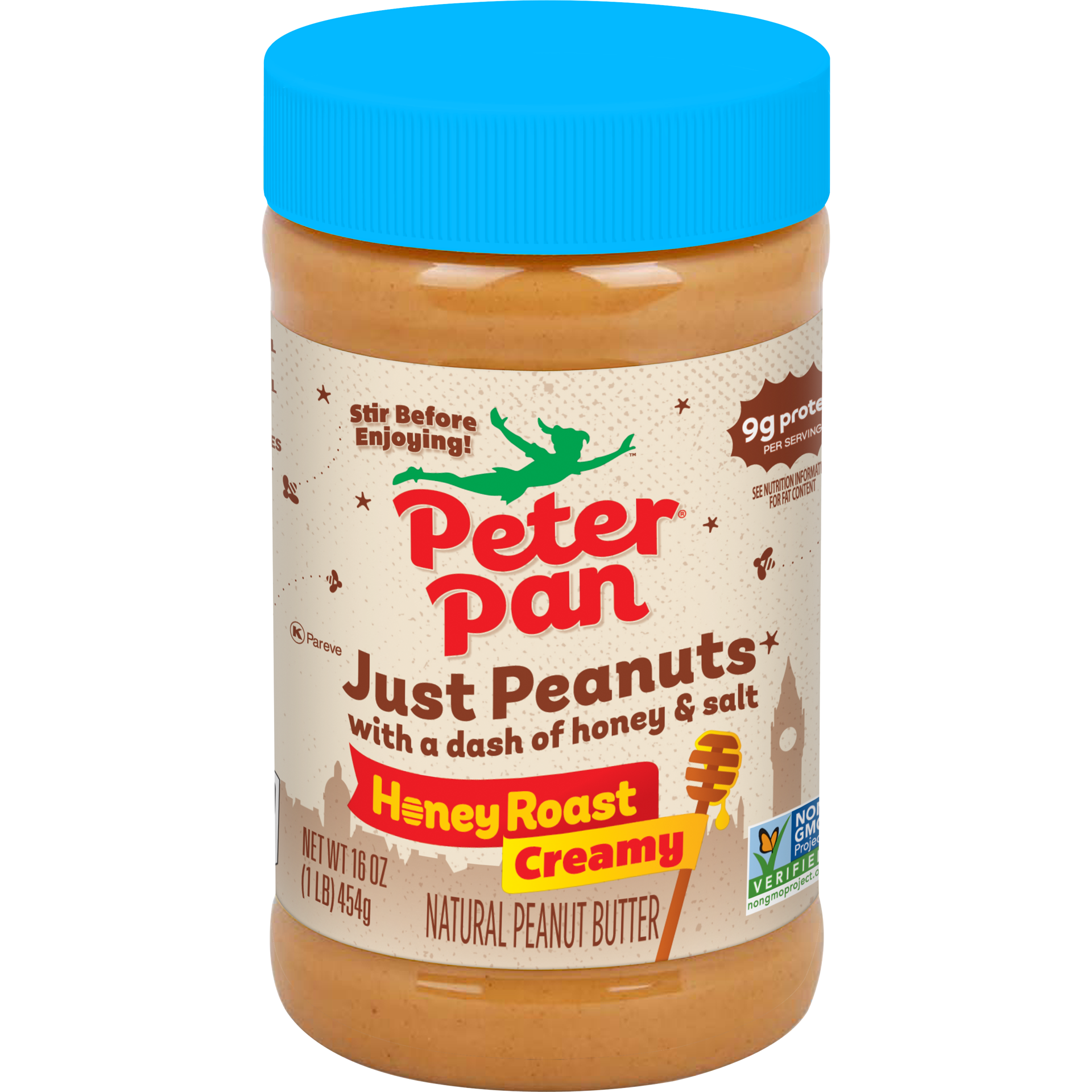 slide 1 of 2, Peter Pan Natural Stir-In Honey Roast Creamy Peanut Butter, 16 oz., 16 oz