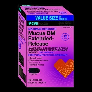slide 1 of 1, CVS Health Max Strength Mucus Dm Extended Release Tablets, 70 ct