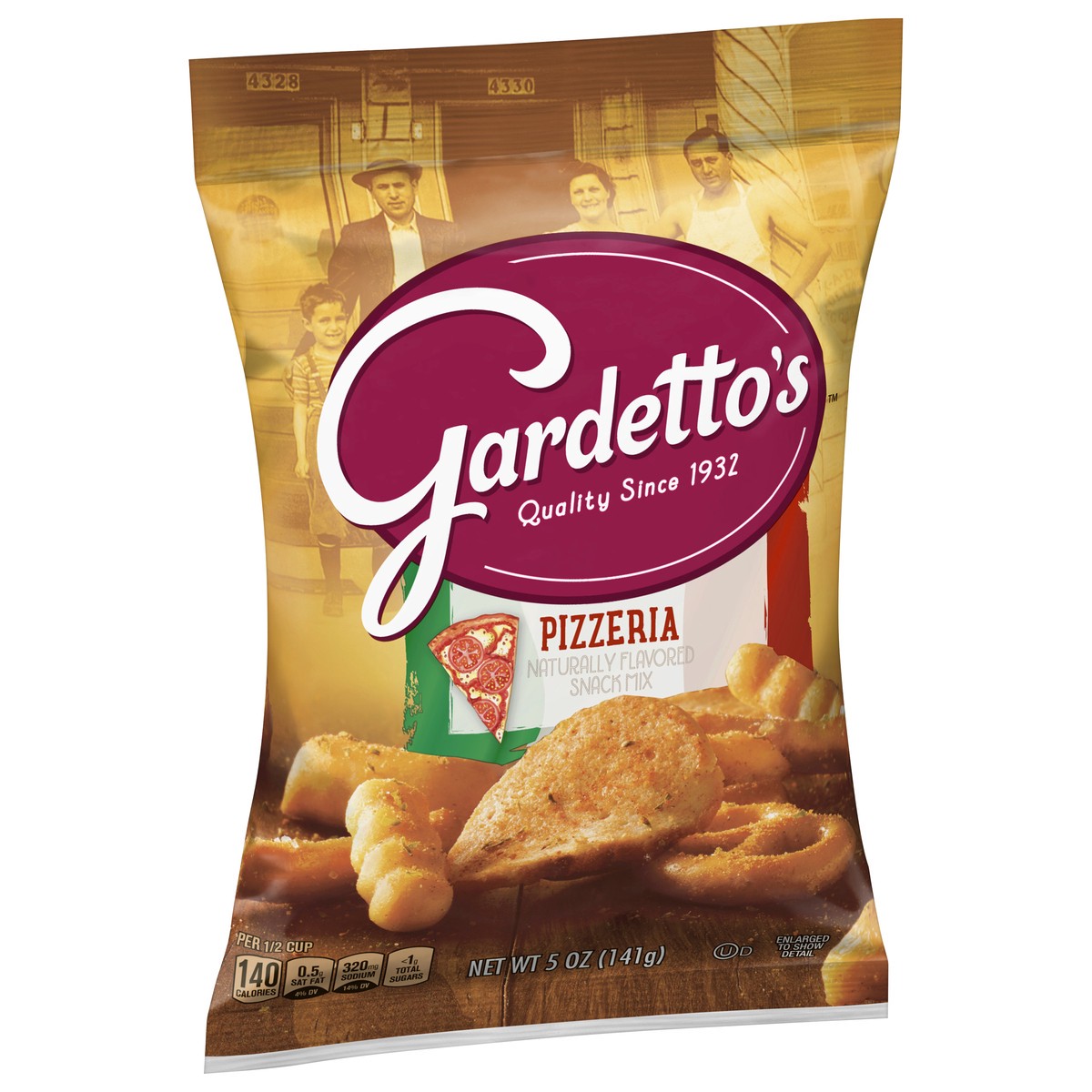 slide 7 of 9, Gardetto's Pizzeria Naturally Flavored Snack Mix, 5.0 oz Bag, 5 oz