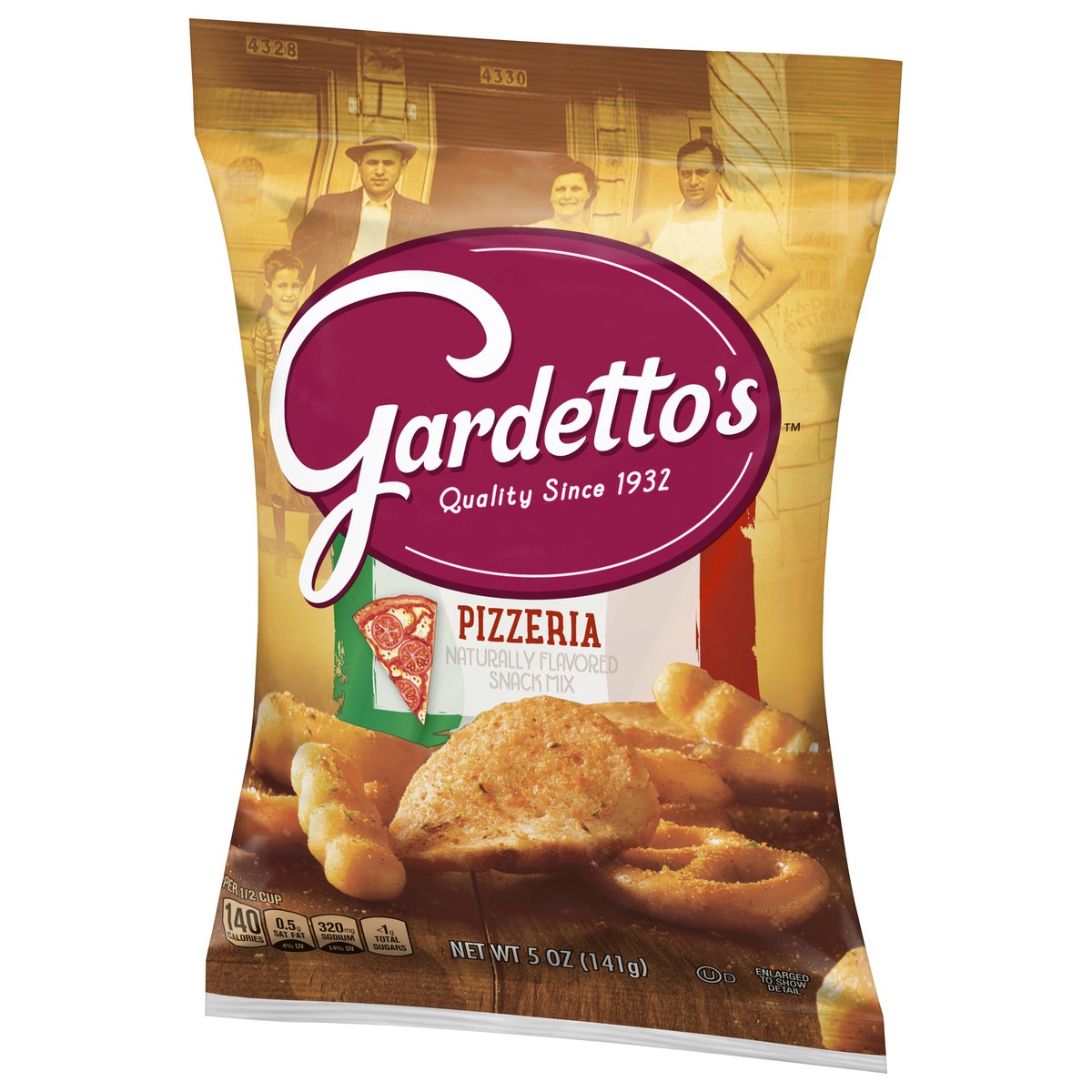 slide 2 of 9, Gardetto's Pizzeria Naturally Flavored Snack Mix, 5.0 oz Bag, 5 oz