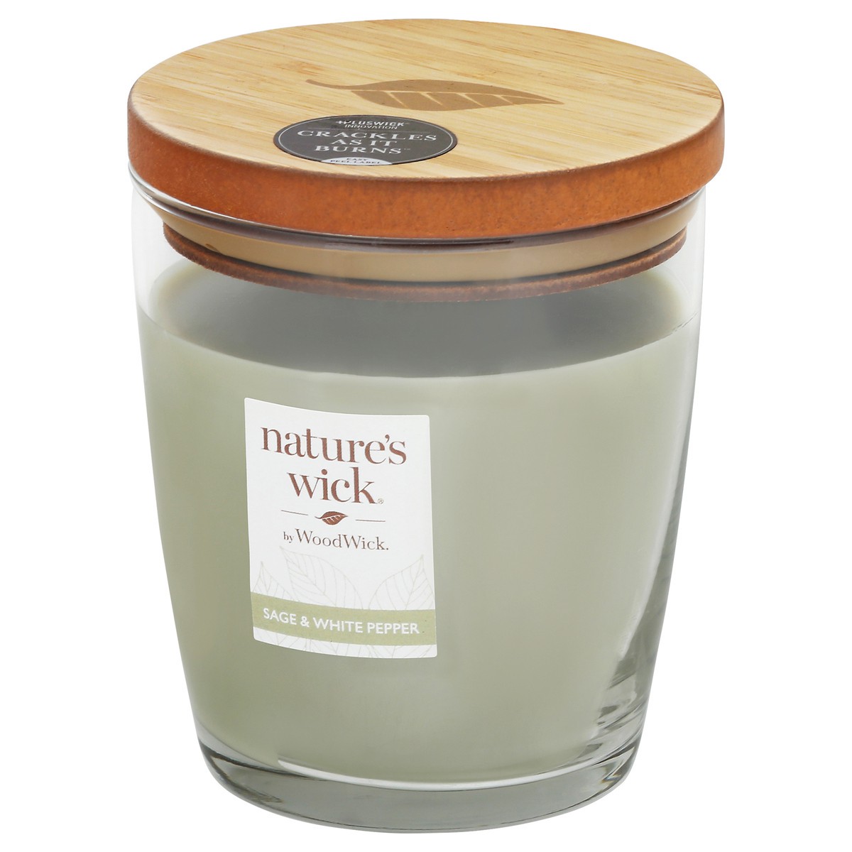 slide 4 of 12, Nature's Wick Woodwick Nature's Wick Sage & White Pepper Jar Candle, 1 ct