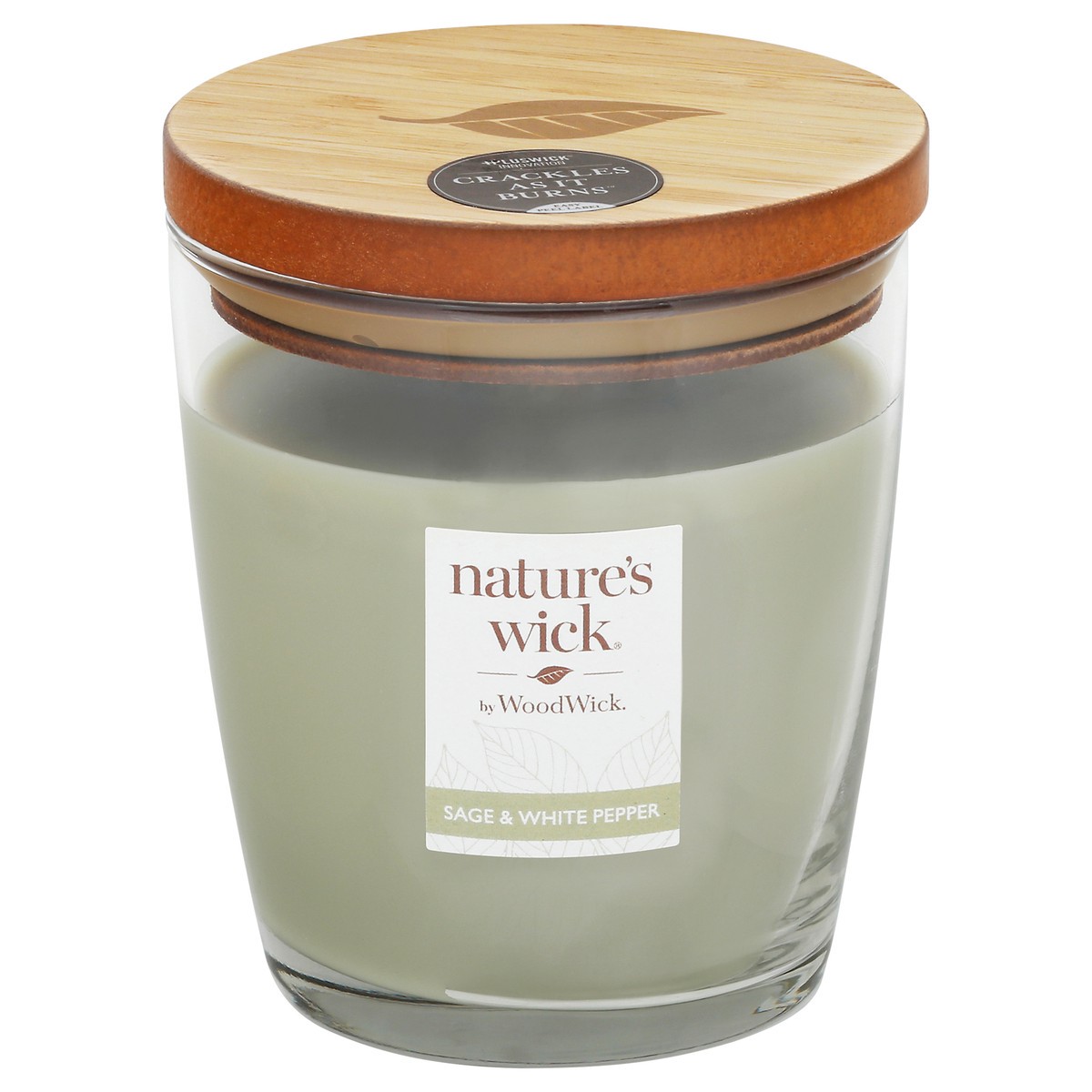 slide 1 of 12, Nature's Wick Woodwick Nature's Wick Sage & White Pepper Jar Candle, 1 ct