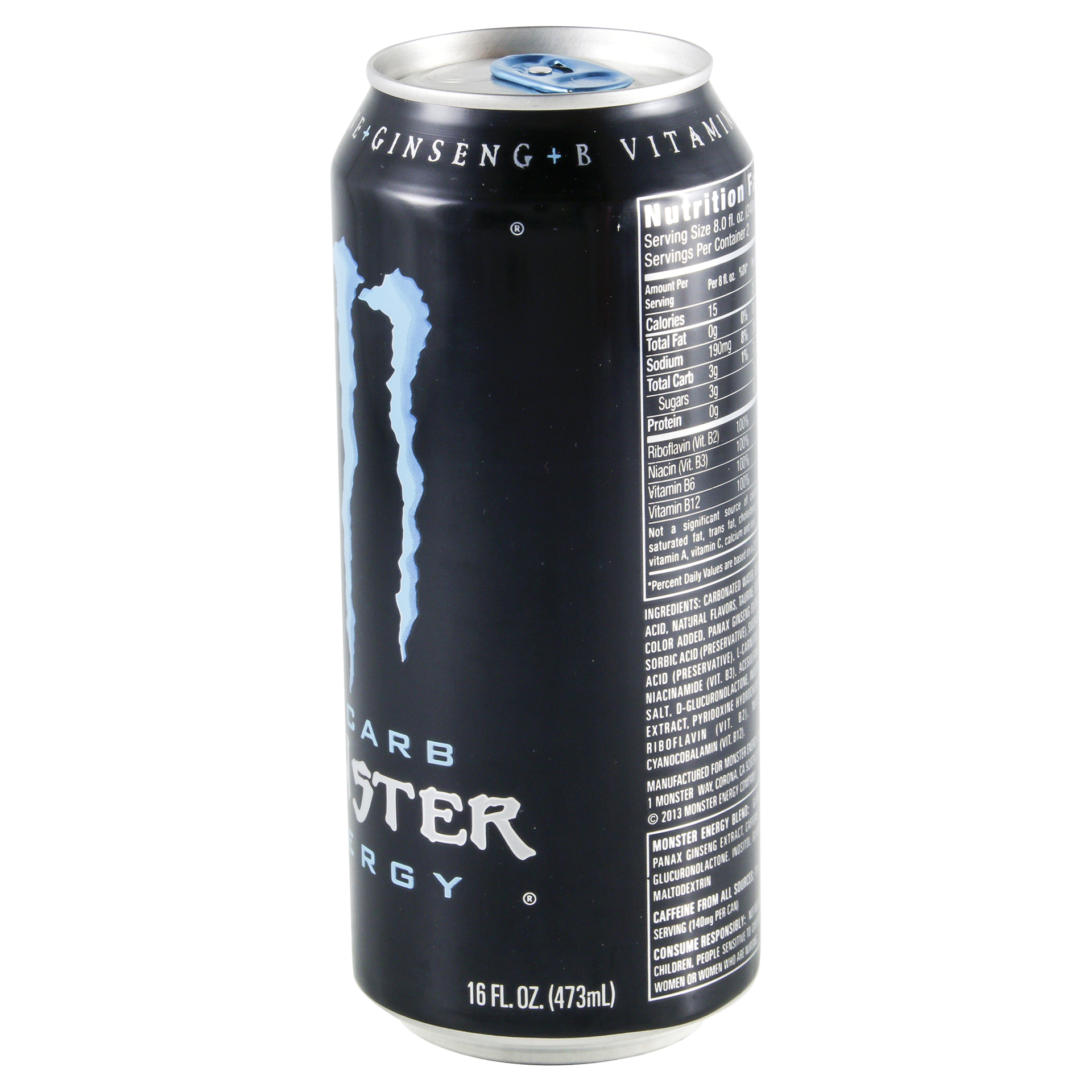 slide 8 of 13, Monster Lo-Carb Energy Drink 16 fl oz, 16 oz