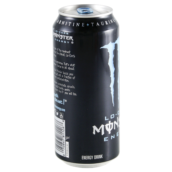 slide 9 of 13, Monster Lo-Carb Energy Drink 16 fl oz, 16 oz