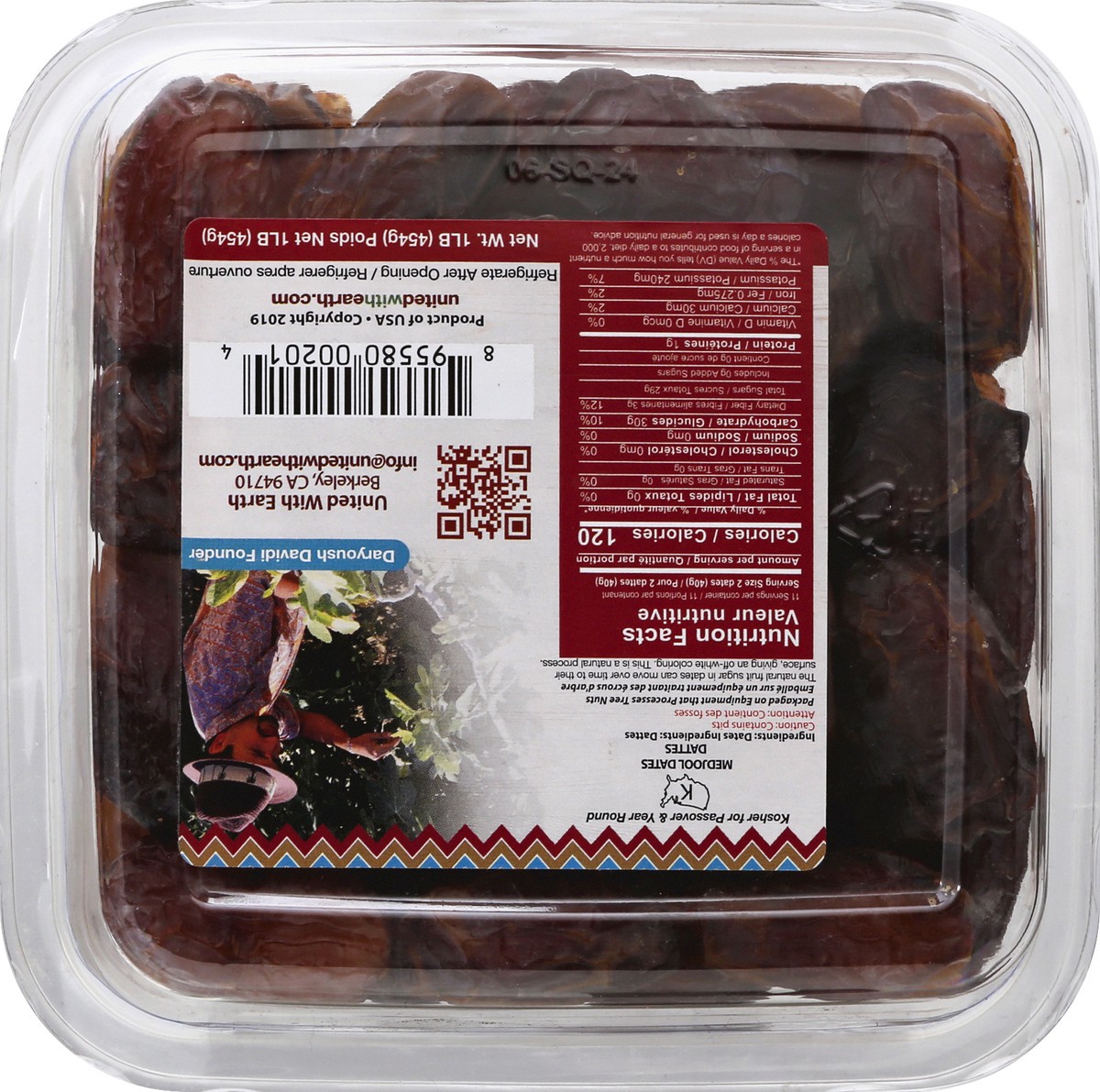 slide 9 of 9, United with Earth Medjool Dates, 1 lb