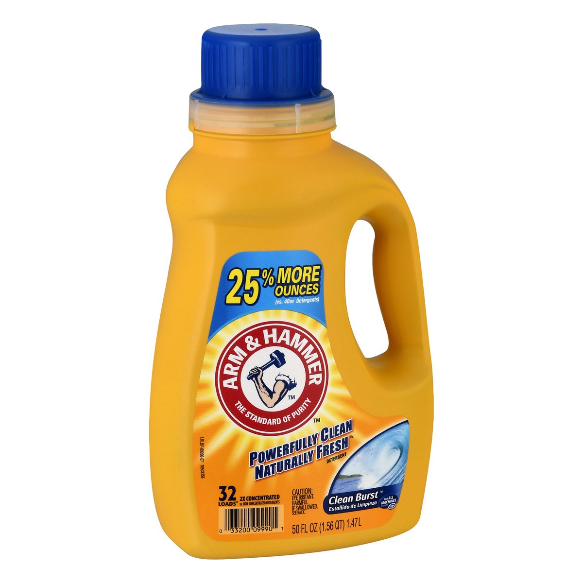 slide 9 of 9, Arm & Hammer Clean Burst, 32 Loads Liquid Laundry Detergent, 50 Fl oz, 50 fl oz