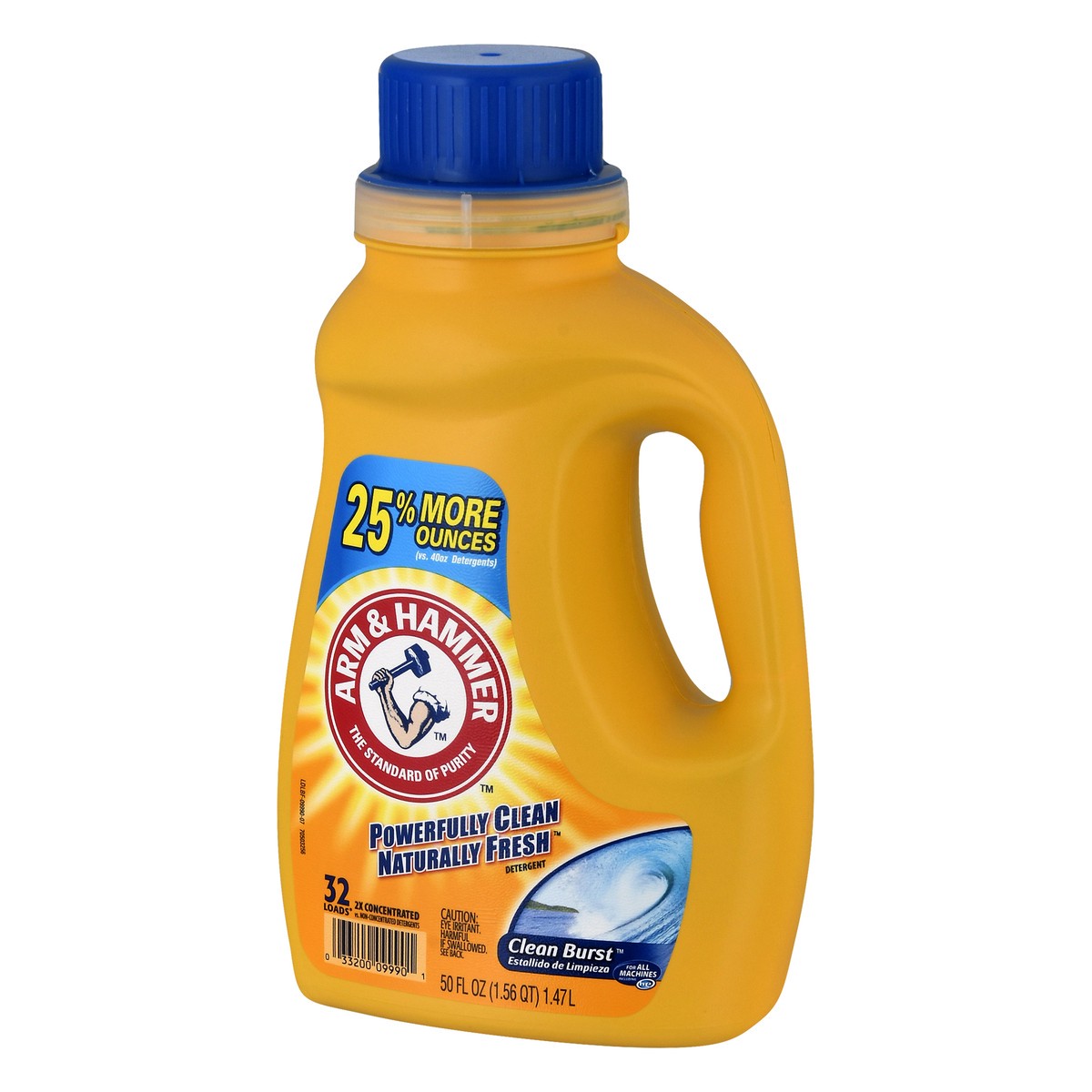 slide 5 of 9, Arm & Hammer Clean Burst, 32 Loads Liquid Laundry Detergent, 50 Fl oz, 50 fl oz