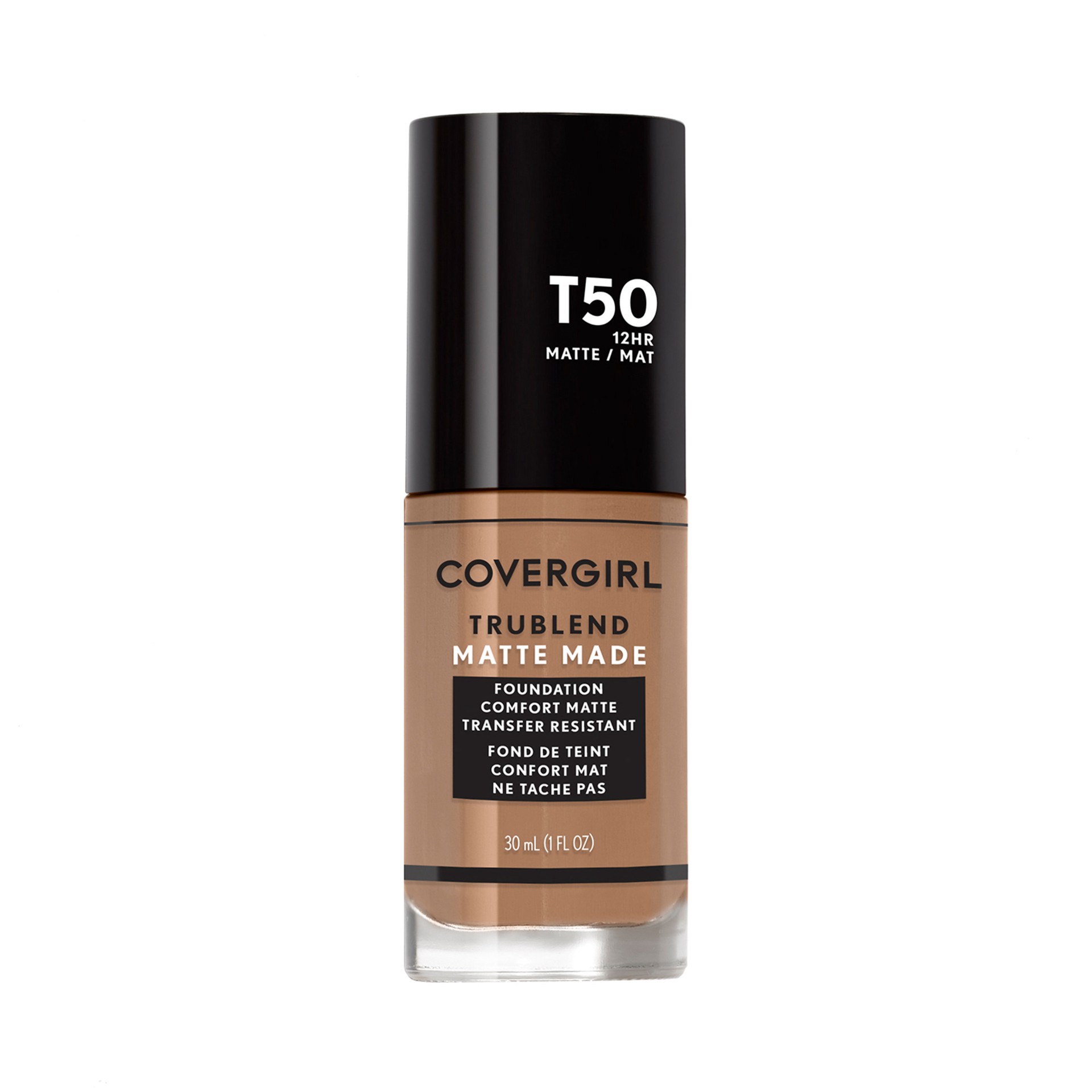 slide 1 of 1, Covergirl COVERGIRL TruBlend Matte Made Liquid Foundation, Natural Tan, Bottle FL OZ (30 mL), 7.468 oz