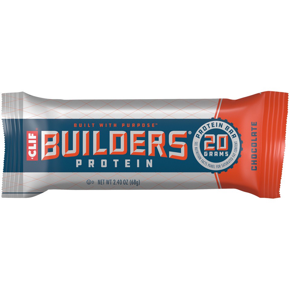 slide 5 of 14, CLIF Builders - Chocolate Flavor - Protein Bar - Gluten-Free - Non-GMO - Low Glycemic - 20g Protein - 2.4 oz., 2.4 oz