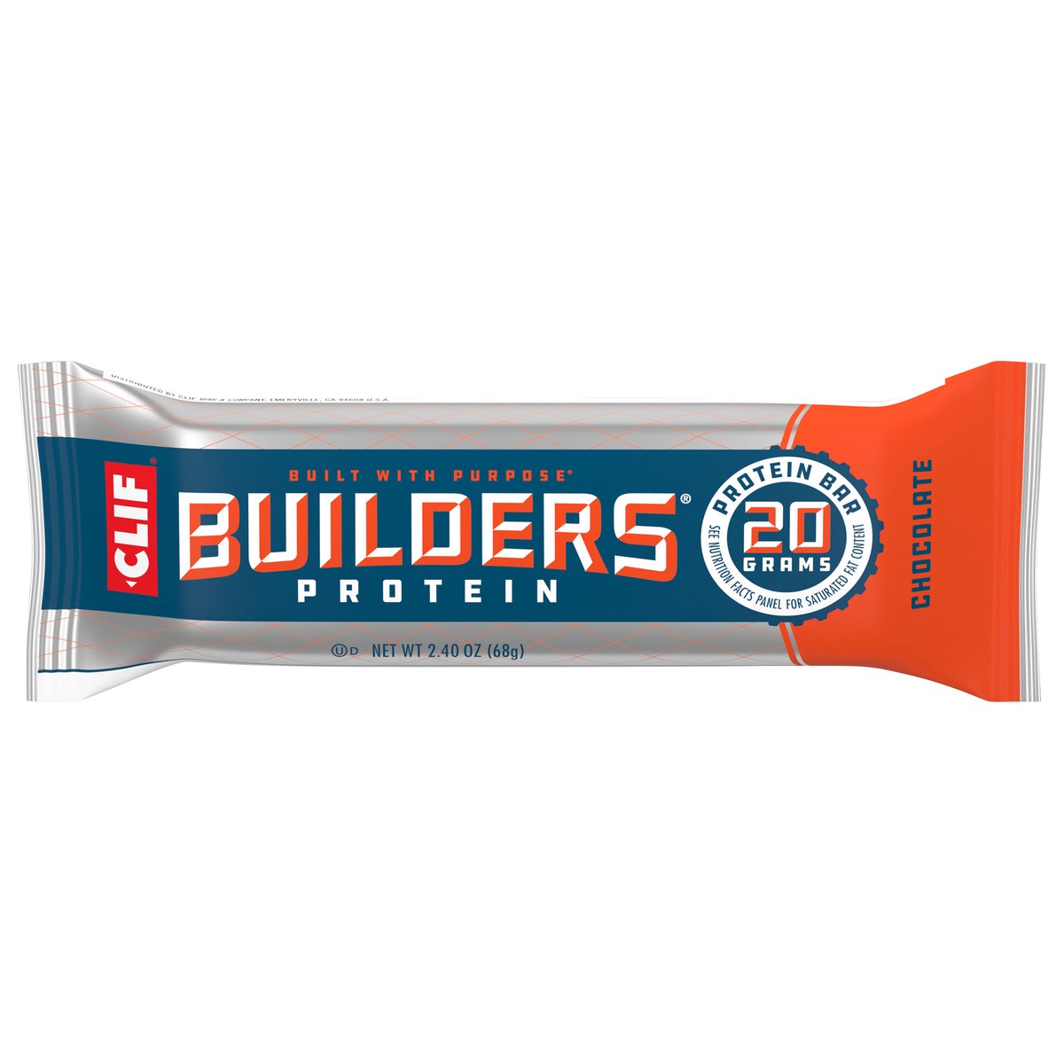 slide 1 of 14, CLIF Builders - Chocolate Flavor - Protein Bar - Gluten-Free - Non-GMO - Low Glycemic - 20g Protein - 2.4 oz., 2.4 oz