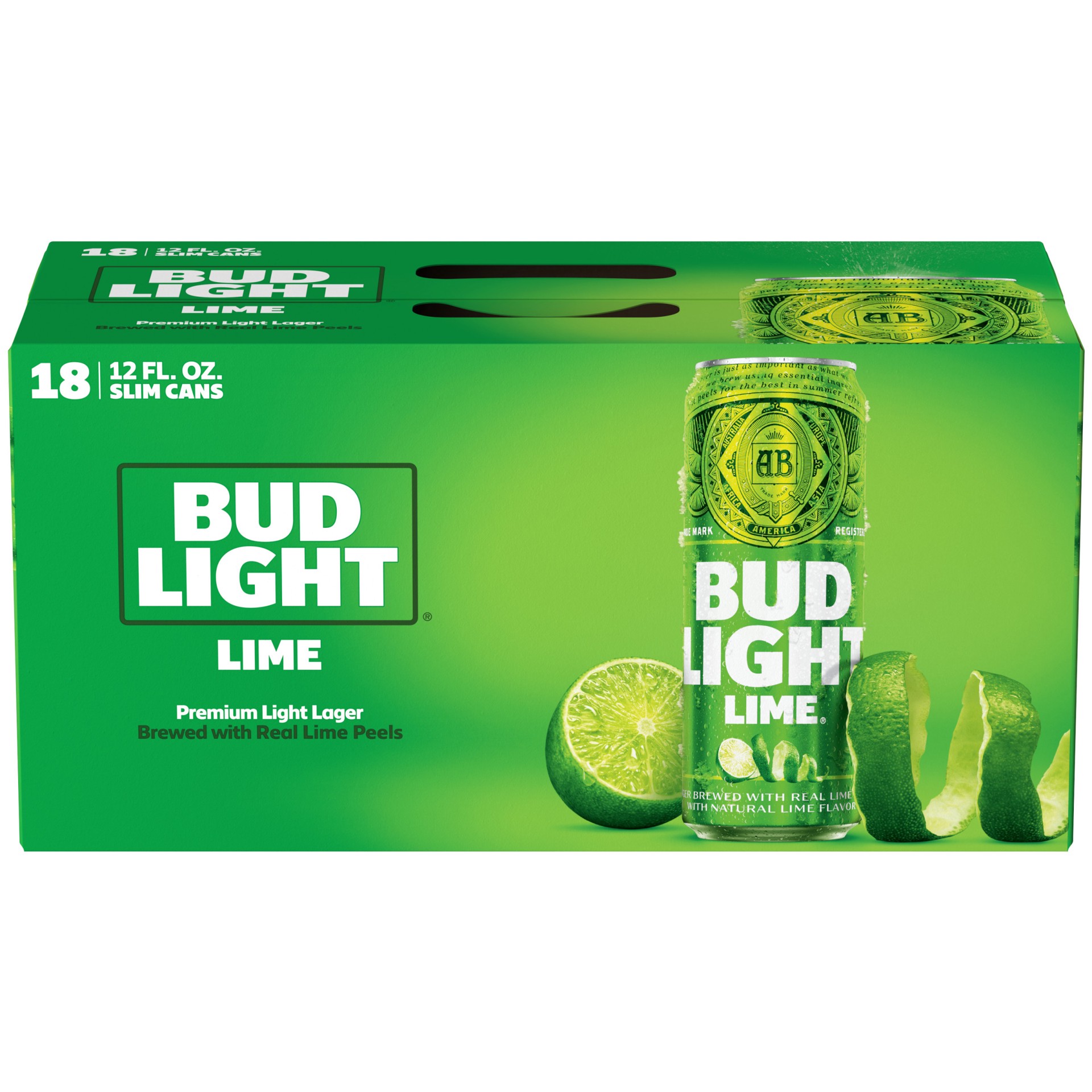 slide 1 of 5, Bud Light Lime American Lager Beer 18 Pack, 12 fl oz Cans, 12 fl oz
