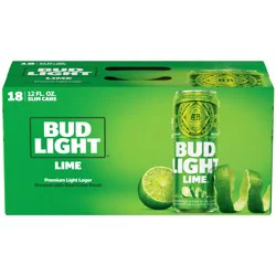 Bud Light Lime Beer, 18 Pack Beer, 12 FL OZ Cans, 4.2% ABV