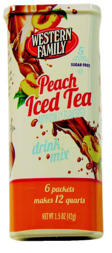 slide 1 of 1, Western Family Peach Ice Tea Drink Mix, 12 qt