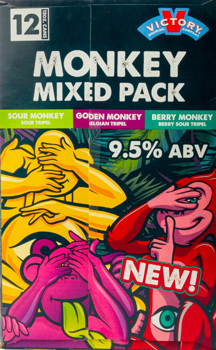 slide 4 of 6, Victory Brewing Company Victory Monkey Mixed Pack 12pk Cans, 144 fl oz