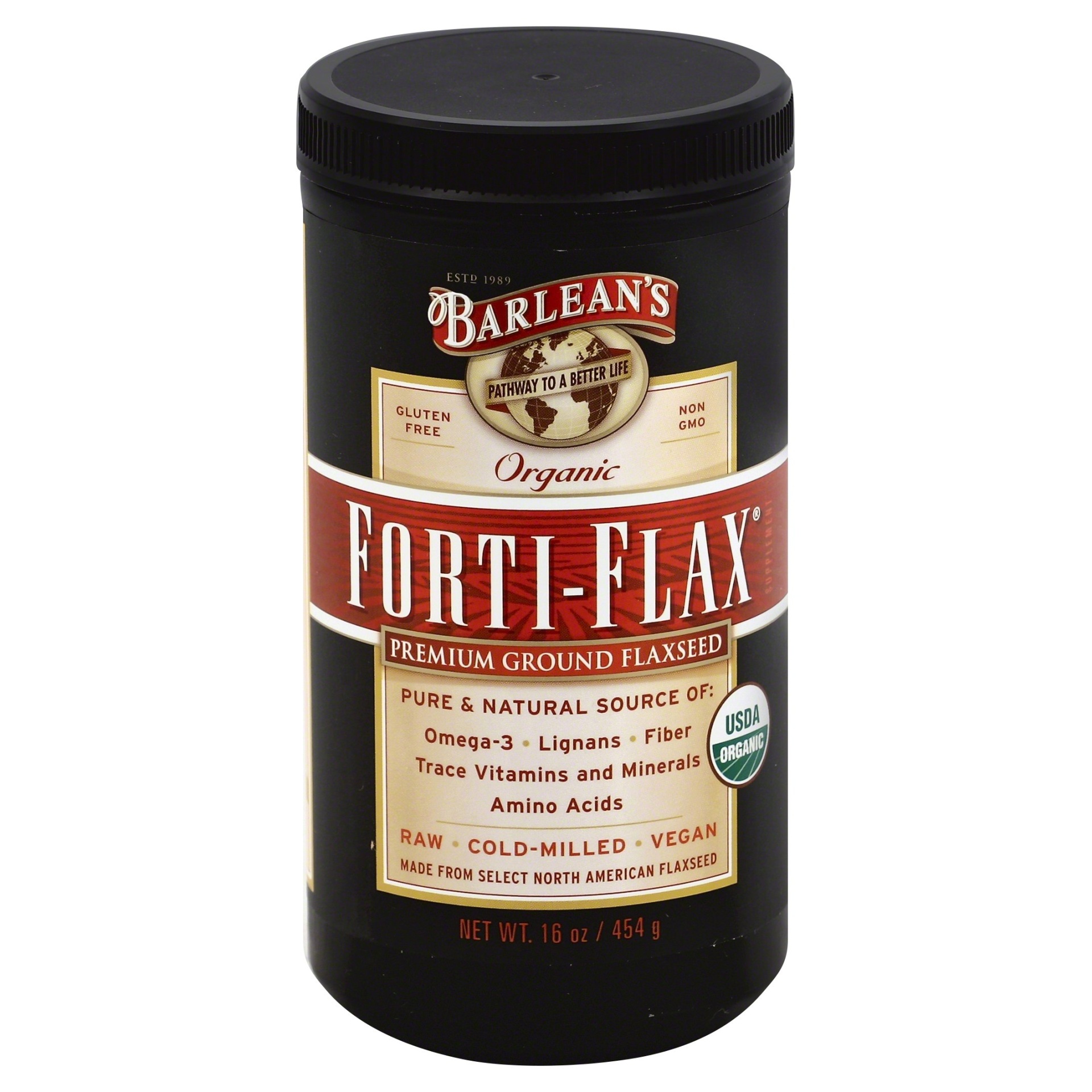 slide 1 of 2, Barlean's Forti Flax, 16 oz