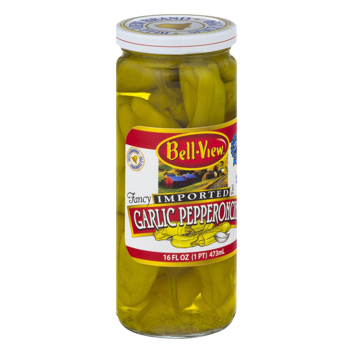 slide 2 of 10, Bell-View Golden Greek Garlic Pepperoncini 16 oz, 16 oz