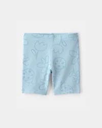 Carter's Toddler Girl Floral Ladybug Bike Shorts - Blue 2T
