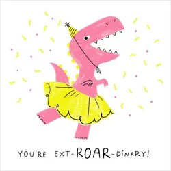 American Greetings Dinosaur Birthday Greeting Card for Girl