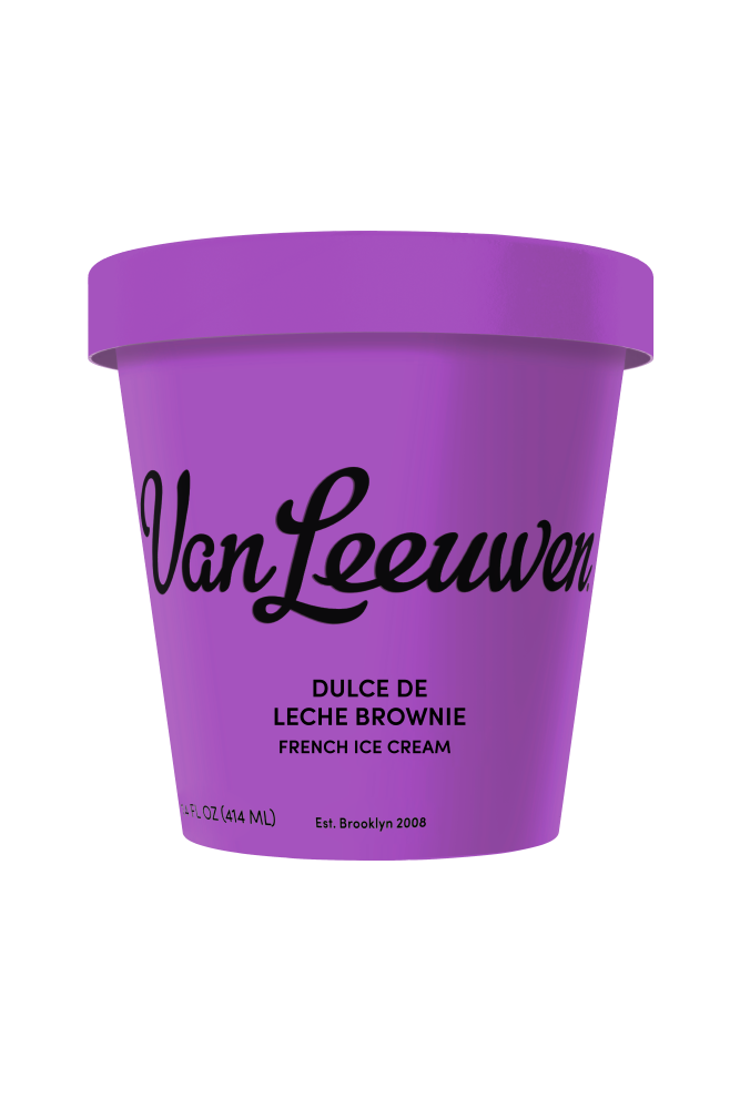slide 1 of 1, Van Leeuwen Dulce De Leche Brownie Ice Cream 14 Ounces, 14 ct