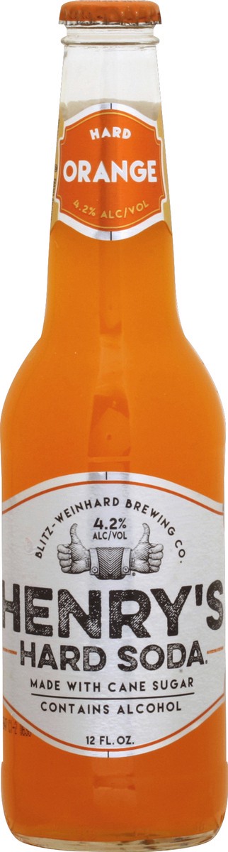 slide 1 of 4, Henry's Hard Soda Hard Orange, 12 fl oz