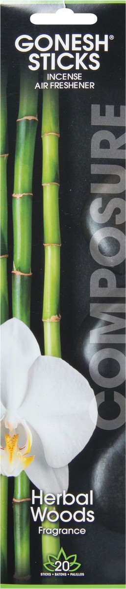 slide 6 of 9, Gonesh Incense Herbal Woods Fragrance Incense Air Freshener 20 ea, 1 ct
