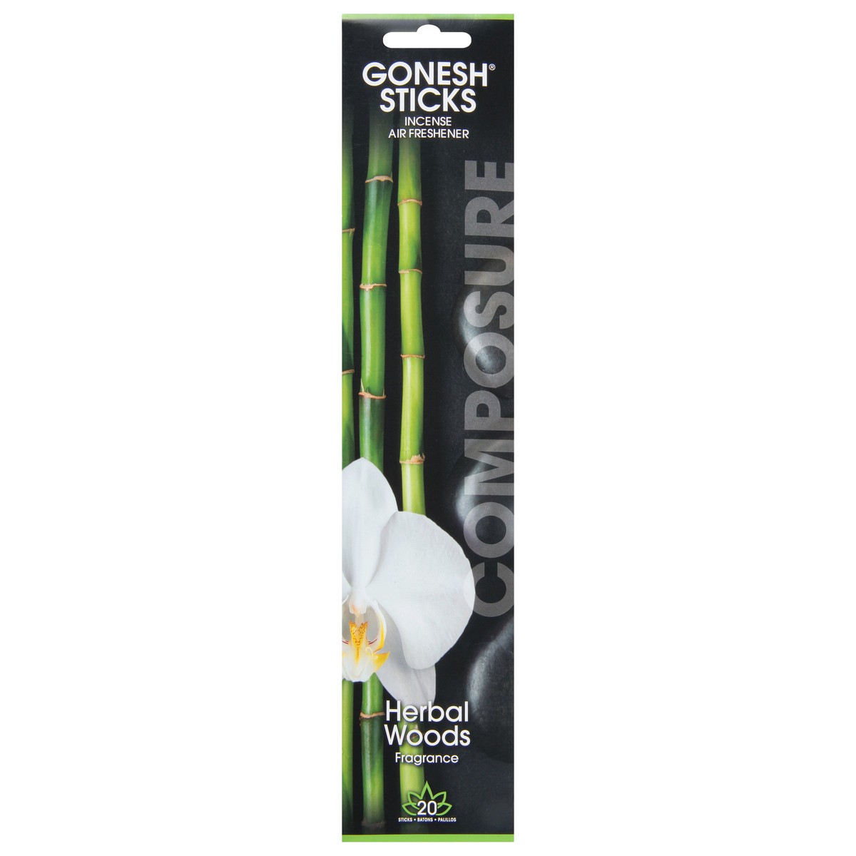 slide 1 of 9, Gonesh Incense Herbal Woods Fragrance Incense Air Freshener 20 ea, 1 ct