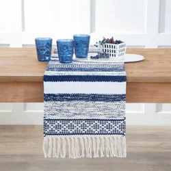 Room & Retreat Moire Runner, 14 in x 72 in, Blue