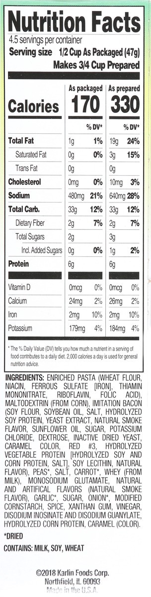 slide 2 of 9, Chef Karlin Ranch with Bacon Pasta Salad 7.5 oz, 7.5 oz