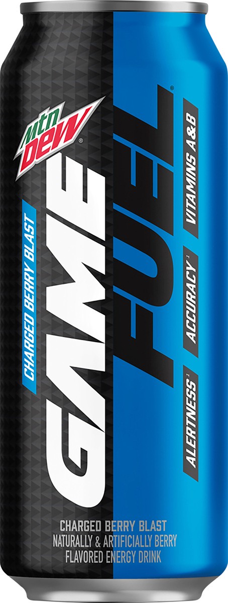slide 3 of 4, Mountain Dew Game Fuel Energy Drink Charged Berry Blast Flavored 16 Fl Oz, 16 fl oz