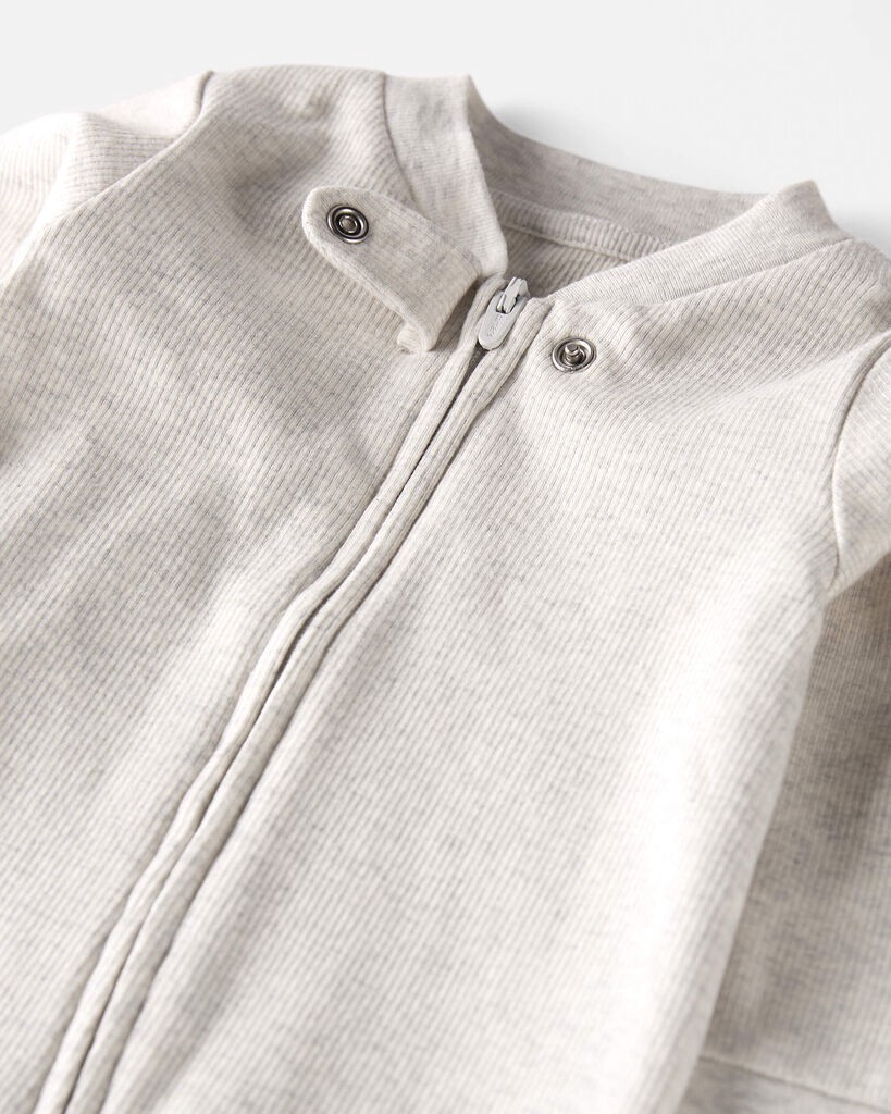 slide 3 of 3, Littleplanet Baby Organic Cotton Sleep & Play Pajamas Gray 3M, 1 ct