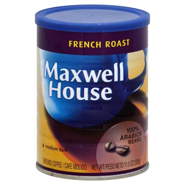 slide 1 of 1, Maxwell House Coffee, Ground, French Roast, Medium-Dark - 12 oz, 12 oz