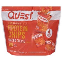 Quest Protein Tortilla Chips, Nacho Cheese Flavor, 4 Count