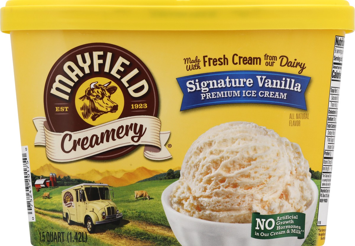 slide 3 of 10, Mayfield Creamery Signature Vanilla Ice Cream 1.5 qt, 1.5 qt