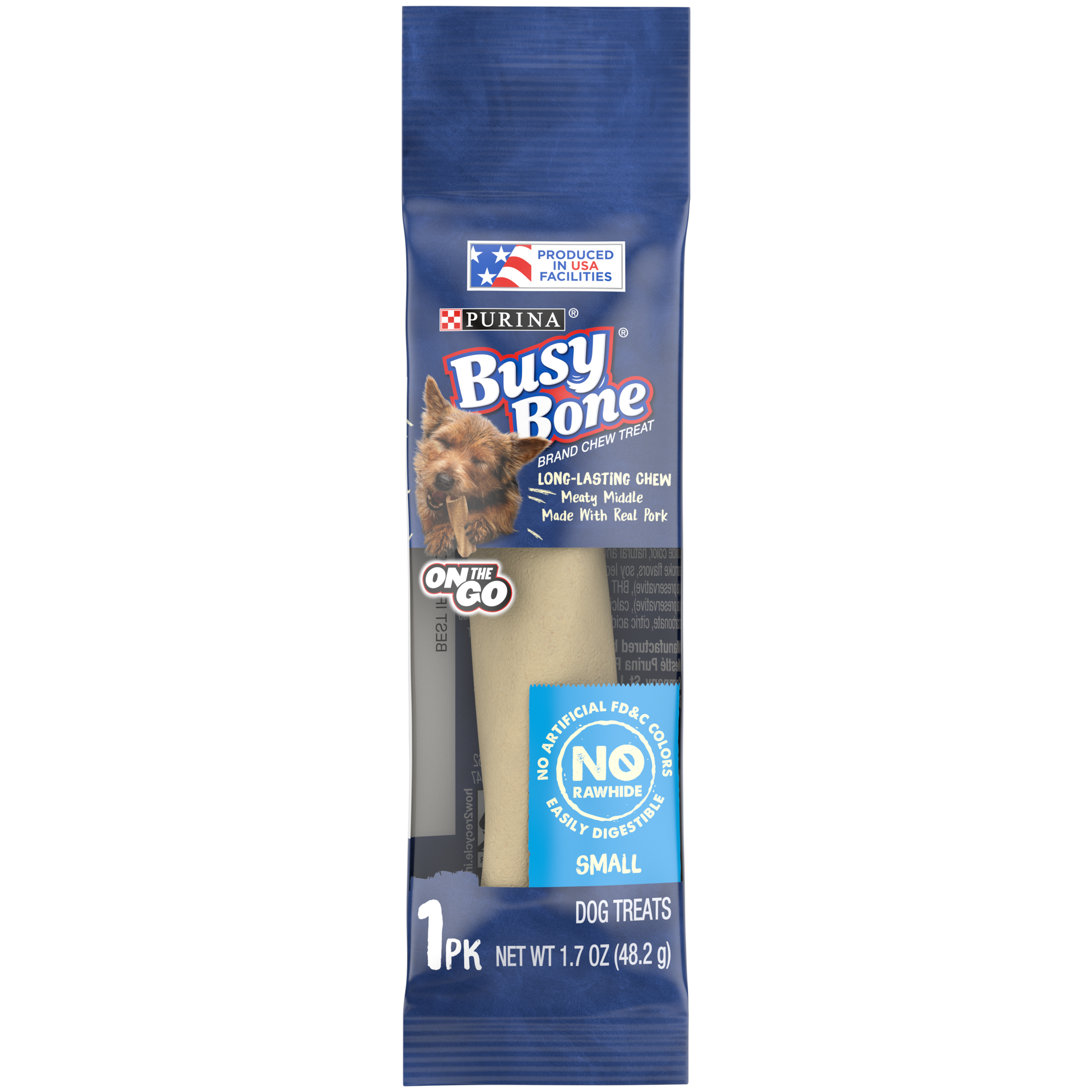 slide 1 of 9, Busy Purina Busy Bone Rawhide Free, Long Lasting Small Dog Bones, Mini, 1.7 oz