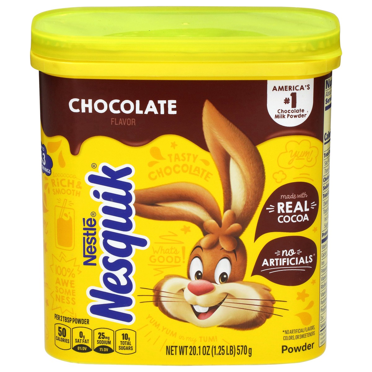slide 1 of 3, Nesquik Chocolate Flavor Powder Drink Mix, about 43 Servings, 20.1oz, 20.1 oz