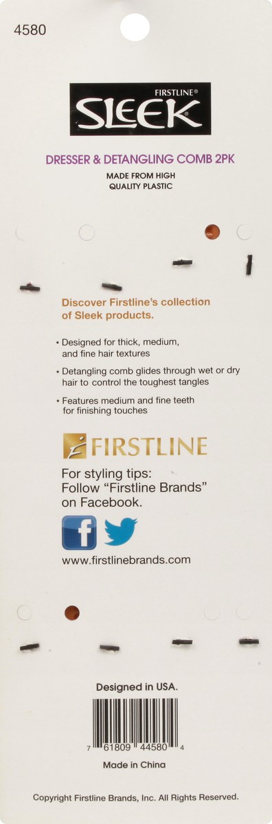 slide 5 of 6, Firstline Freestyle With Us Dresser & Detangling Comb 2 ea, 2 ct