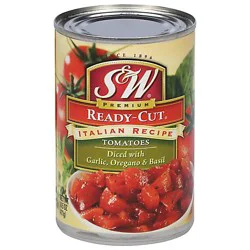 S&W Tomatoes Diced Premium Ready-Cut Italian Recipe - 14.5 Oz