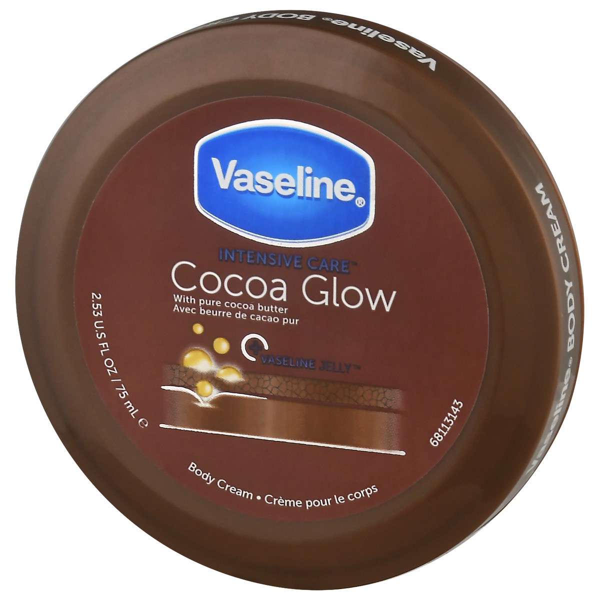 slide 3 of 9, Vaseline Intensive Care Cocoa Glow Body Cream 2.53 oz, 2.53 oz
