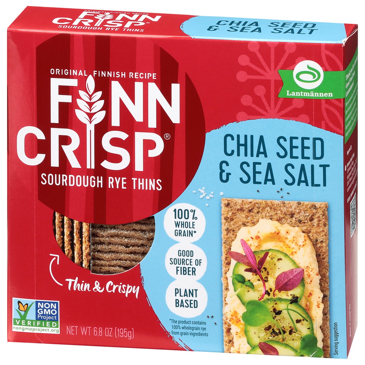 slide 4 of 4, Sourdough Rye thins, 6.8 oz