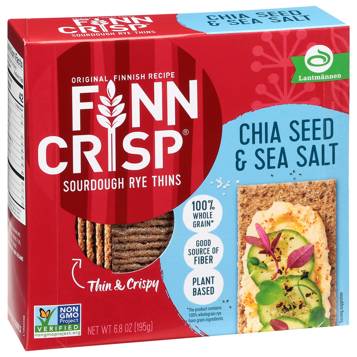 slide 2 of 4, Sourdough Rye thins, 6.8 oz