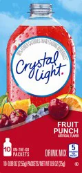 Crystal Light Fruit Punch On-The-Go Powdered Drink Mix, 10 ct - 0.09 oz Packets