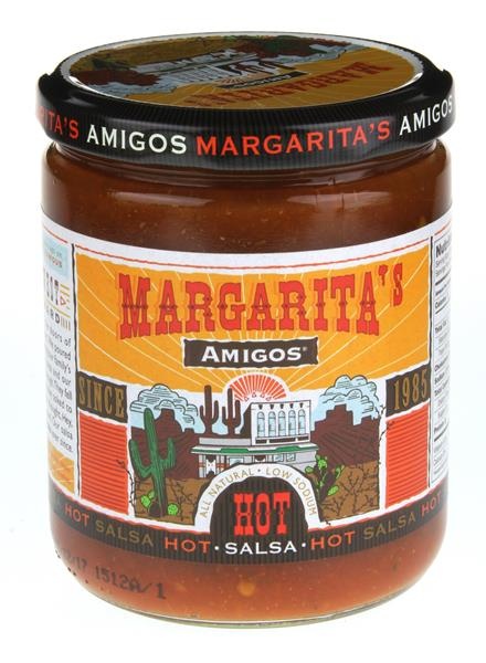 slide 1 of 1, Margarita's Amigos Hot Salsa, 16 oz