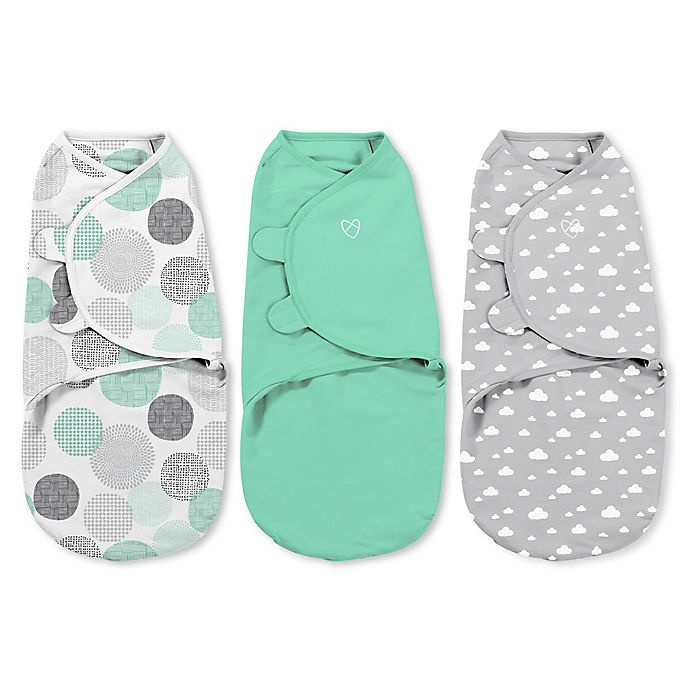 slide 1 of 2, SwaddleMe Small Clouds Cotton Swaddles, 3 ct