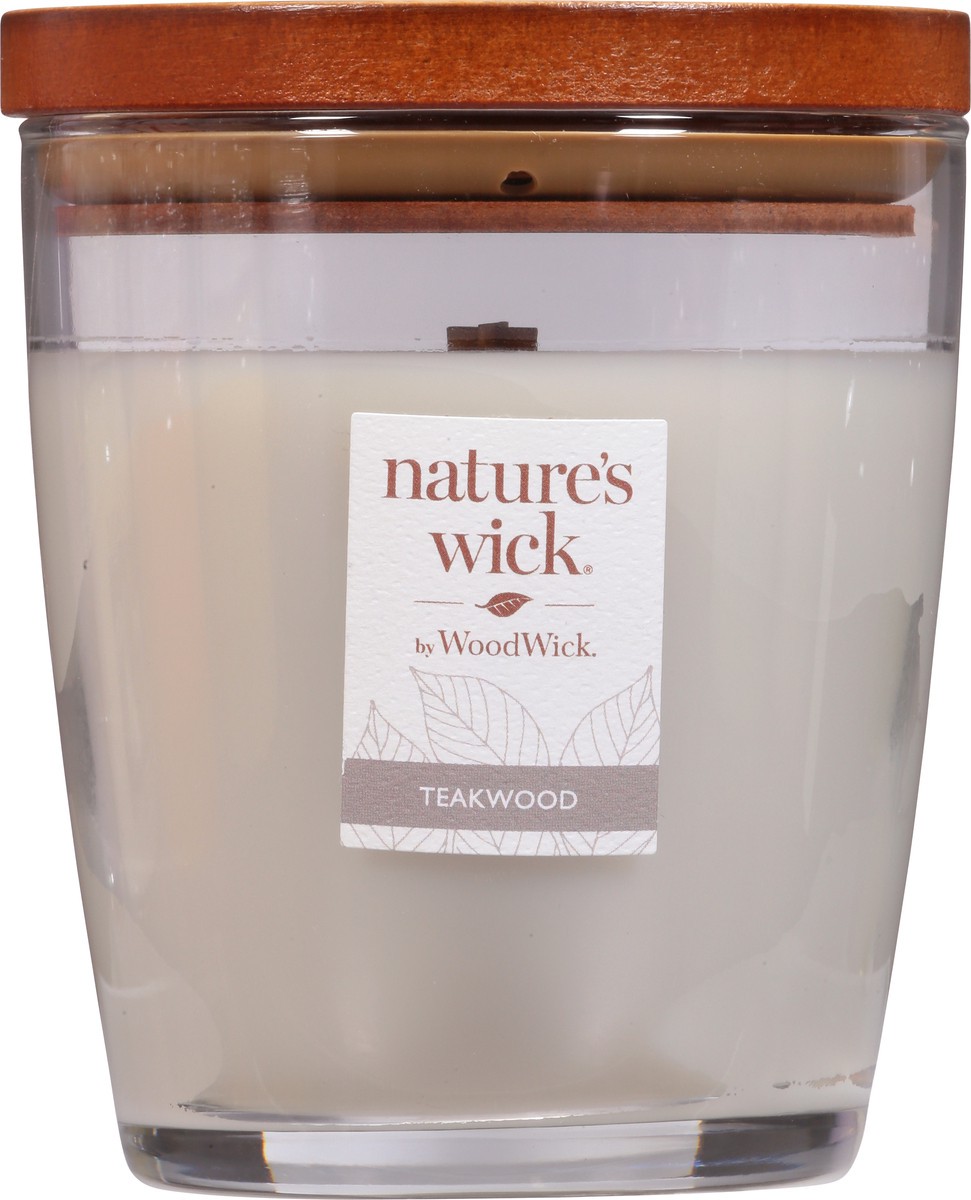 slide 9 of 9, Nature's Wick Teakwood Candle 1 ea, 1 ct